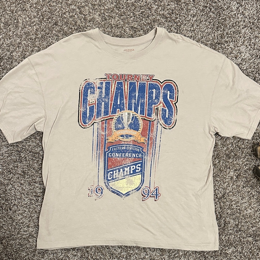 “Vintage” Oversized Tourney Champs Graphic T-Shirt